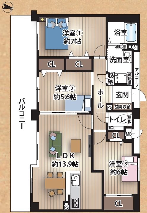 ランフォルセ枚方天の川 間取り図