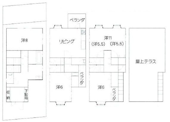 高槻市川添2丁目　中古一戸建 間取り図