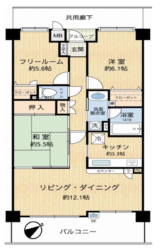 グランスイート南茨木 間取り図