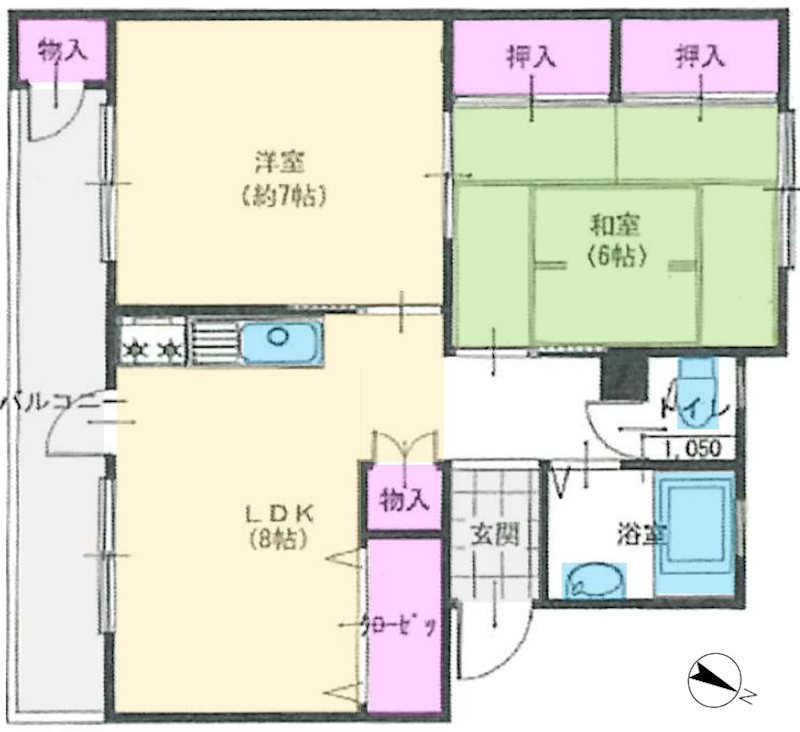 日東マンションD棟 間取り図