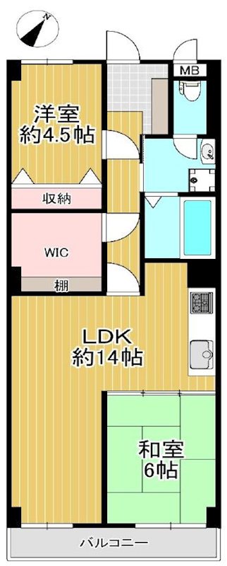 ライオンズマンション枚方 間取り図