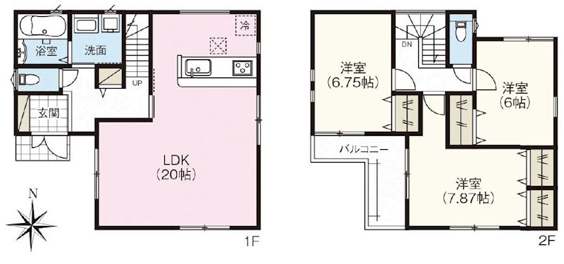 養父元町限定1邸新築分譲住宅 間取り図