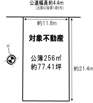 高槻市松が丘1丁目　売土地 間取り図