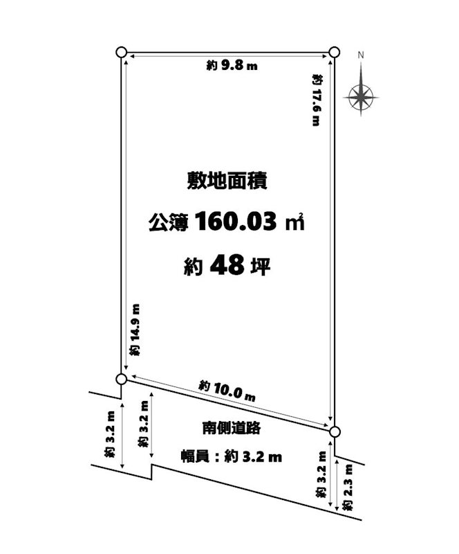 茨木市春日4丁目　売り土地  間取り図