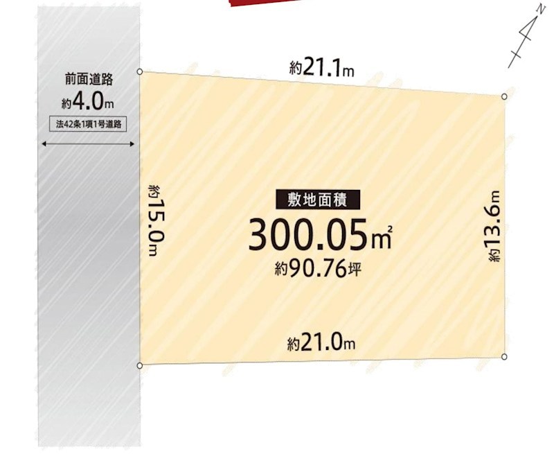 吹田市千里丘中 売土地  間取り図