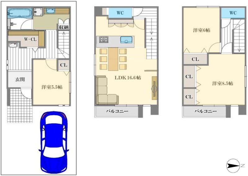 出口5丁目限定1邸新築分譲住宅 間取り図