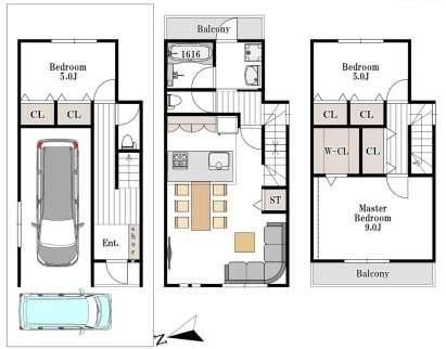 松丘町一戸建（再生住宅） 間取り図