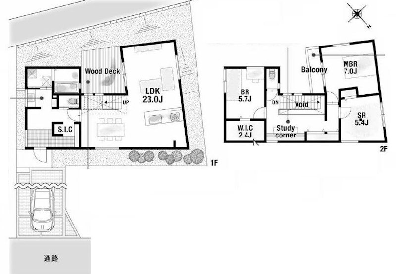 高槻市桜ヶ丘南町　新築一戸建 間取り図