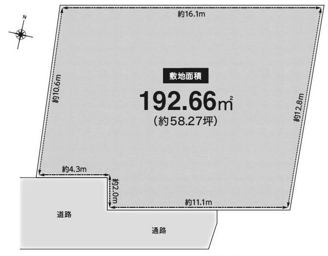 高槻市岡本町　売土地 間取り図