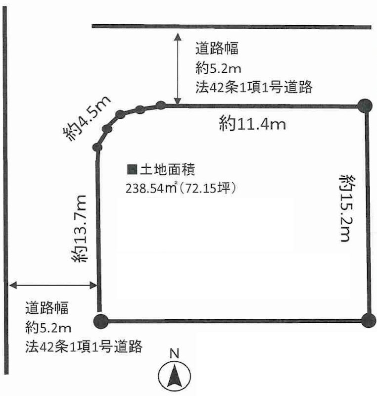 茨木市山手台5丁目　売土地  間取り図