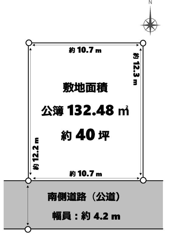 茨木市春日3丁目　売り土地 間取り図