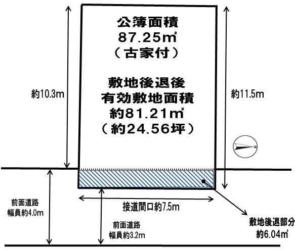 茨木市玉瀬町　売土地 間取り図