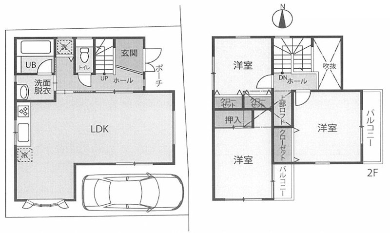 高槻市下田部町1丁目　中古一戸建 間取り図
