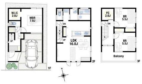 高槻市北大樋町2号地 建築条件付売土地 間取り図