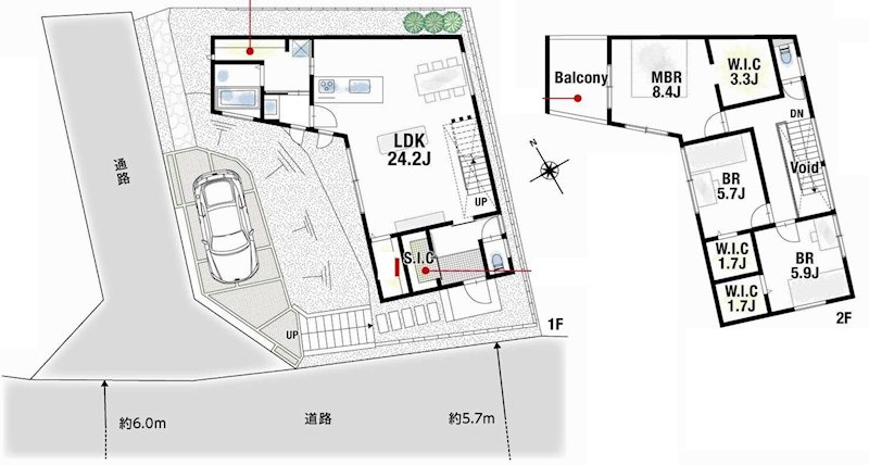 茨木市北春日丘3丁目　建築条件付土地 間取り図