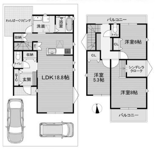 高槻市西町　中古一戸建 間取り図