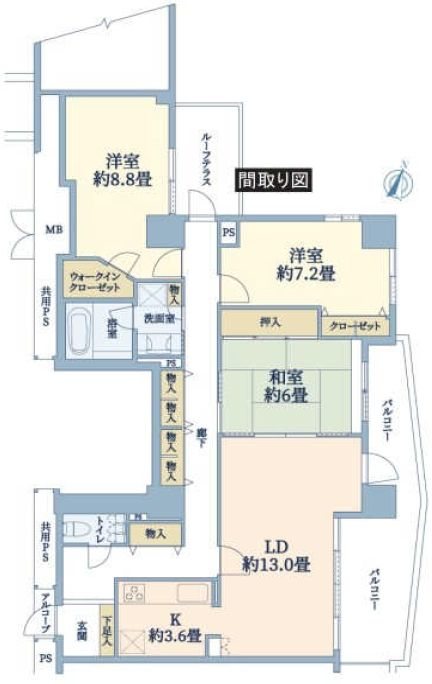 メロディーハイム香里ケ丘ツインビューベガタワー 間取り図