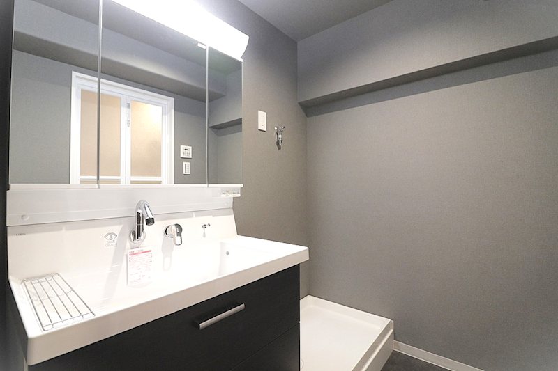 三面鏡洗面化粧台新調交換 香里日光ハイツ その他