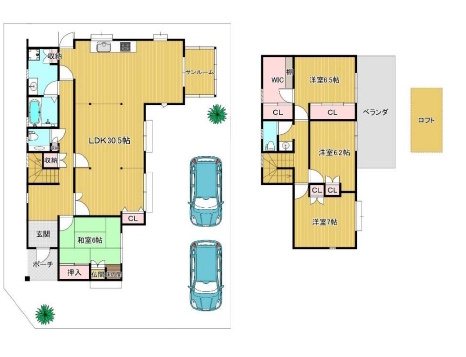 星田西3丁目一戸建 (再生住宅) 間取り図