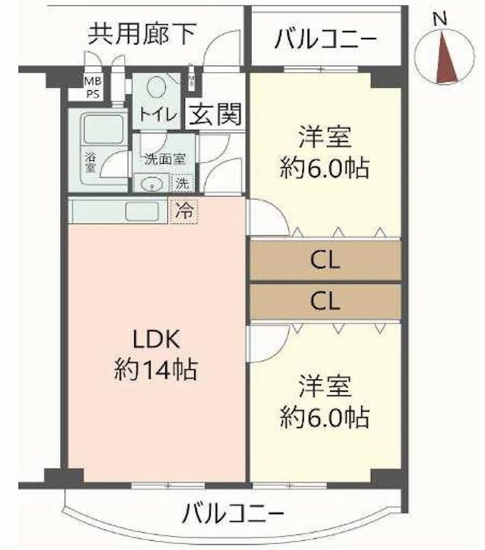 南茨木ハイタウン美沢A棟 間取り図