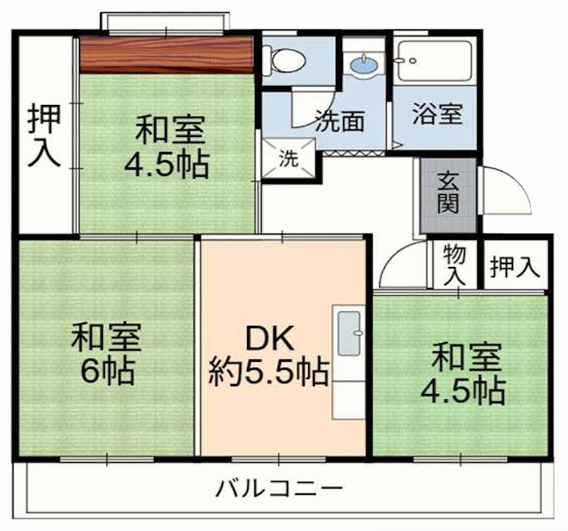 陽和台第4住宅2号棟  オーナー　チェンジ物件 間取り図