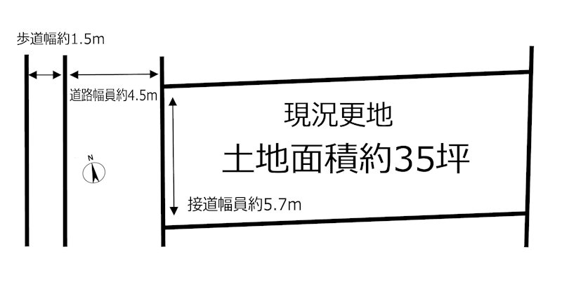 高槻市真上町6丁目　1号地　売土地  間取り図