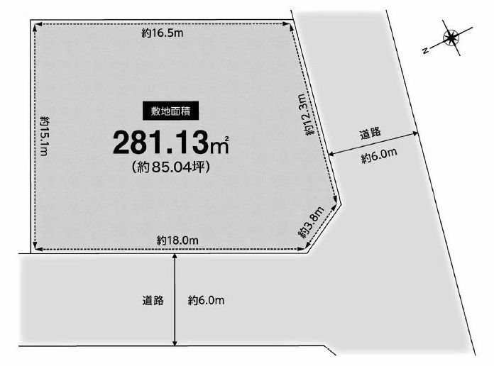 高槻市大和1丁目　売土地 間取り図