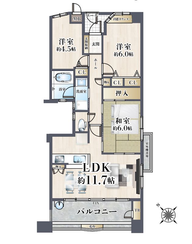 ディークラディア吹田・千里丘  間取り図
