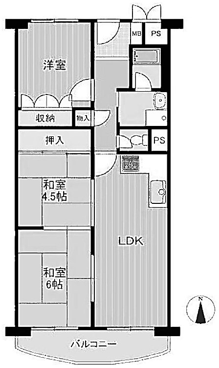 メゾン水無瀬3号棟 間取り図