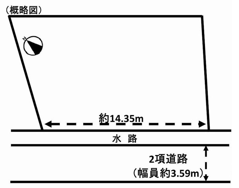 茨木市西安威1丁目　売土地 間取り図
