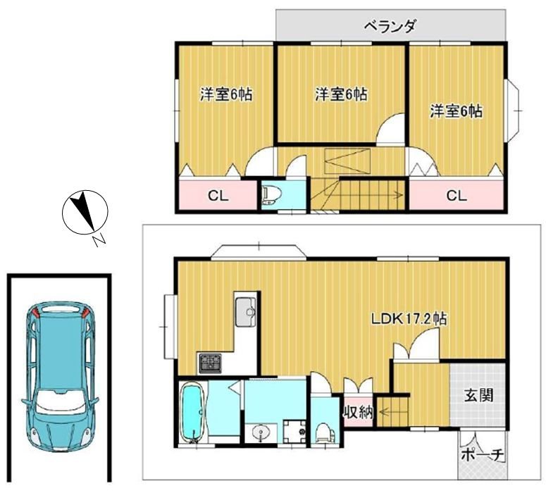香里園東之町再生既存住宅 間取り図