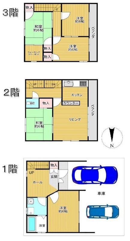 高槻市津之江町2丁目　中古一戸建 間取り図