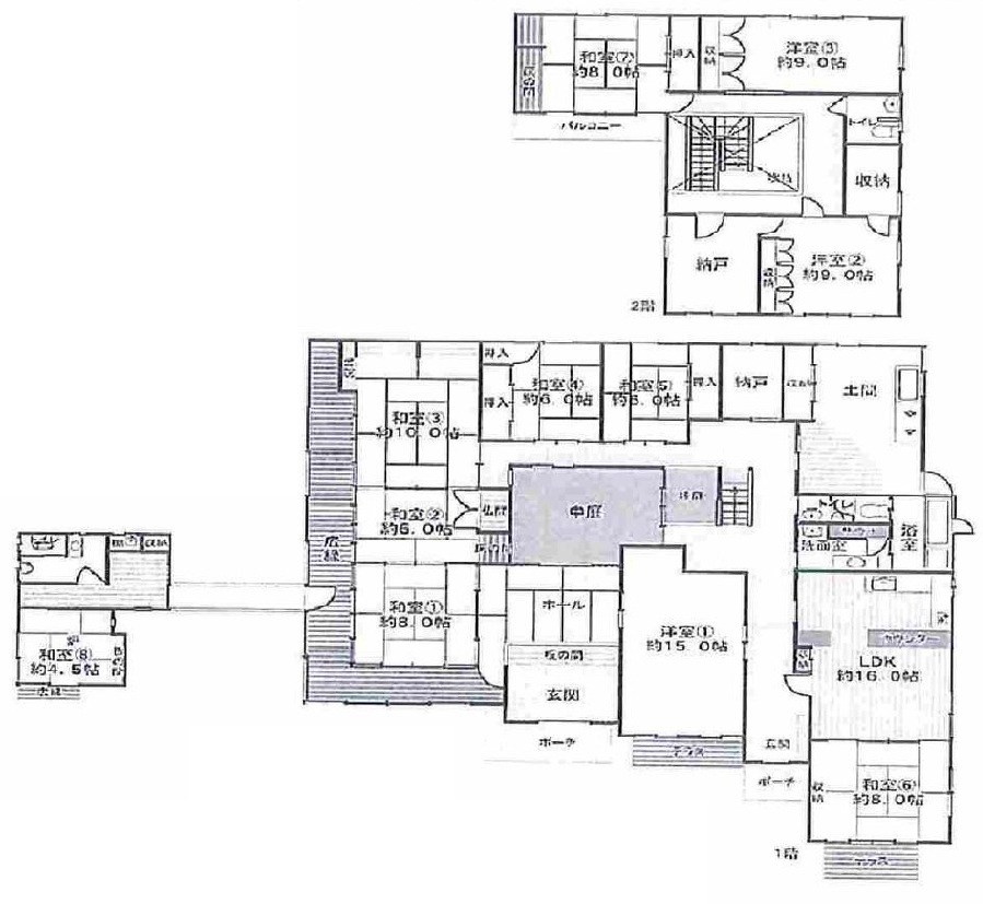 高槻市唐崎中1丁目　中古一戸建 間取り図