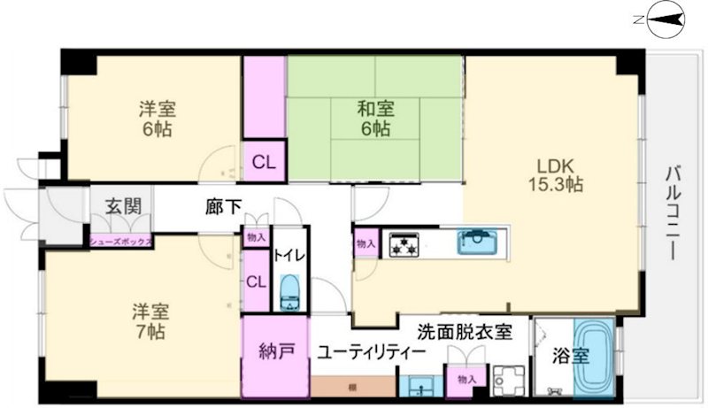 エンゼルブレッサ枚方香里園 間取り図