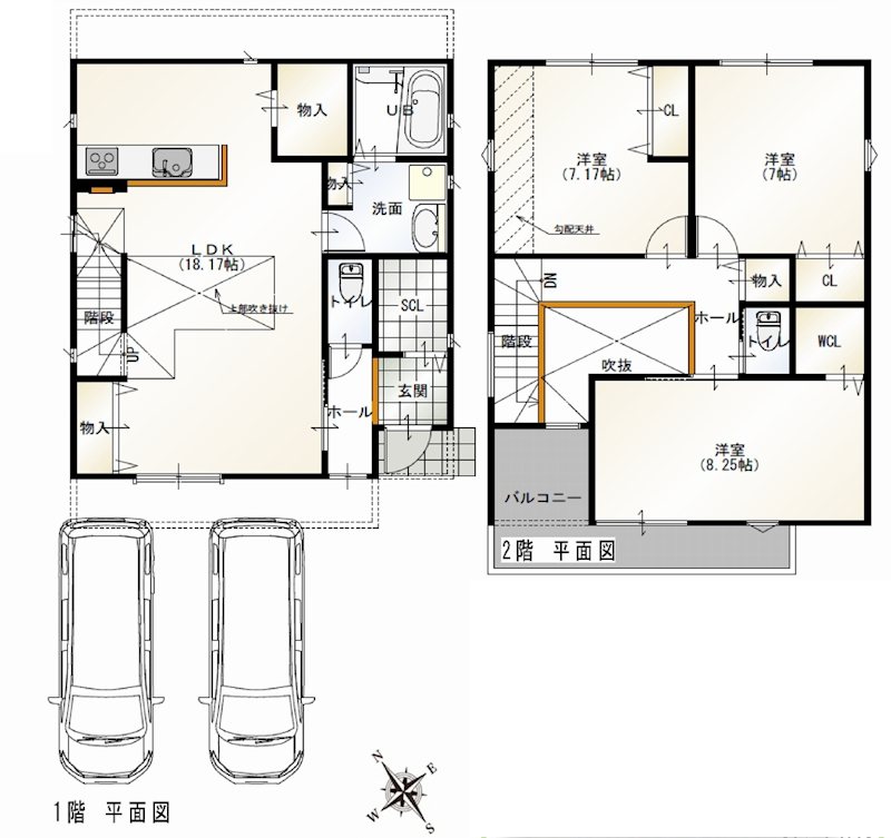 茨木市北春日丘4丁目　新築一戸建 間取り図