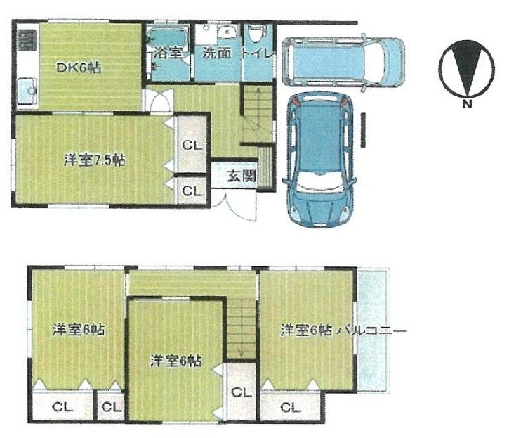 高槻市大塚町3丁目　中古一戸建 間取り図