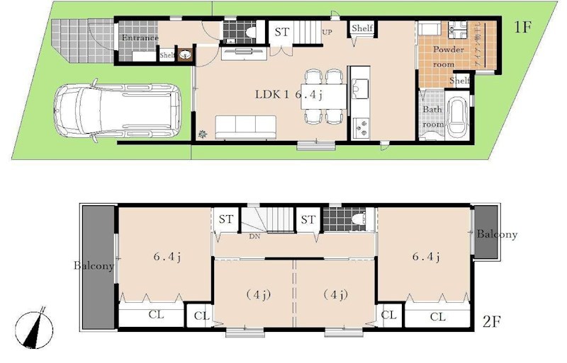 摂津市鳥飼和道１丁目　新築一戸建 間取り図