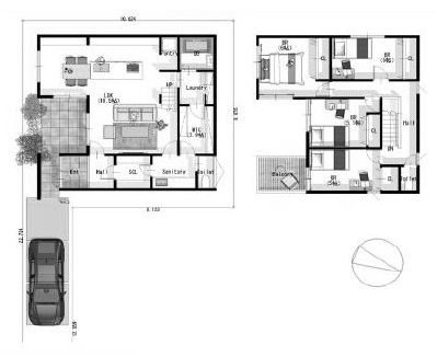 高槻市日吉台二番町　新築一戸建A号地 間取り図