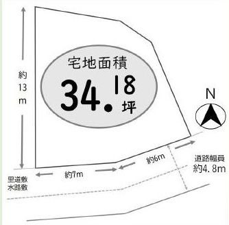 高槻市氷室町2丁目　建築条件付売土地 間取り図