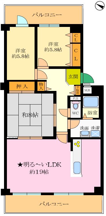 ルネ枚方 間取図・土地図