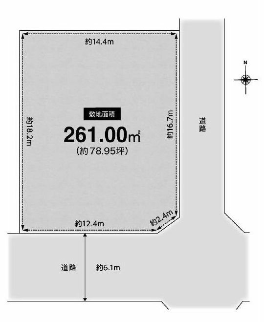 高槻市安岡寺町5丁目　売土地 間取り図