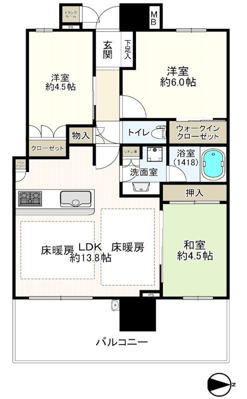 パークタワー南千里丘   間取り図