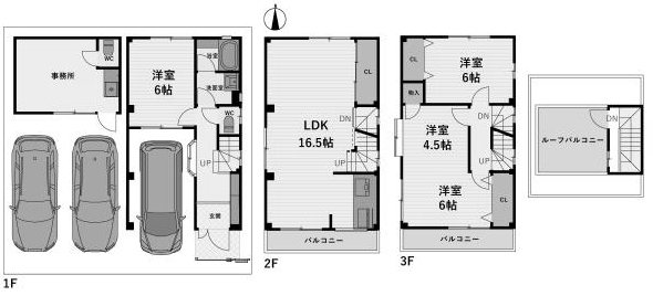 高槻市淀の原町 中古一戸建 間取り図