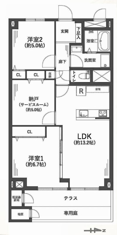 ダイヤシャトー千里  116号室 間取り図