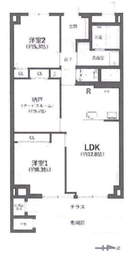 ダイヤシャトー千里  116号室 間取り図