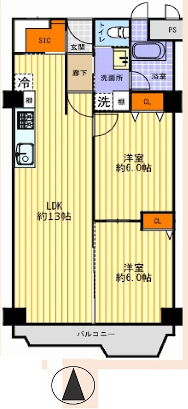 メガロコープ茨木  間取り図