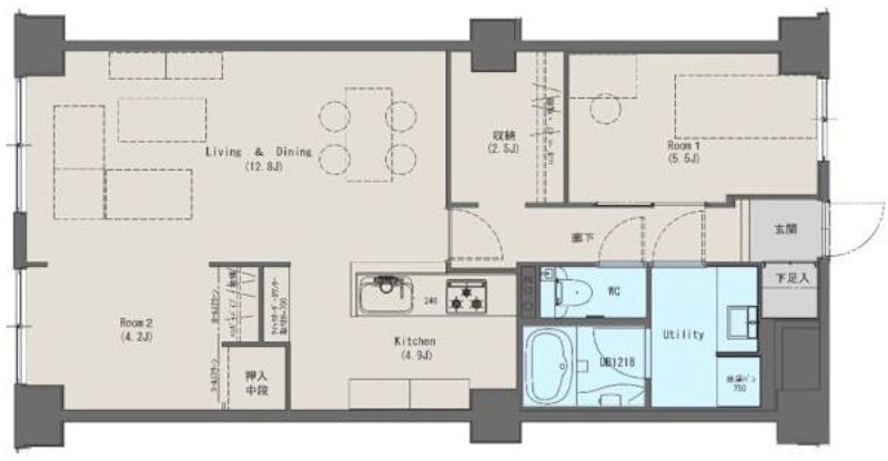 イトーピア東千里  間取り図