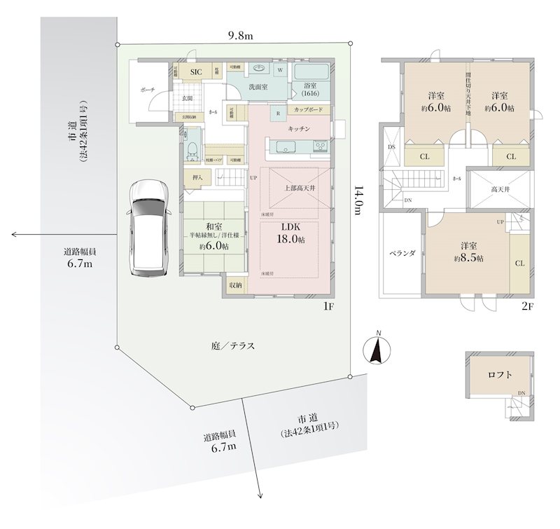高槻市宮が谷町　中古一戸建 間取り図