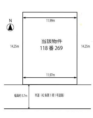 高槻市南平台5丁目　売土地 間取り図