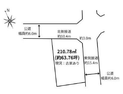 高槻市日吉台二番町　売土地 間取り図